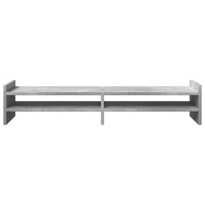 Supporto Monitor Grigio Cemento 100x27x20 cm Legno Multistrato