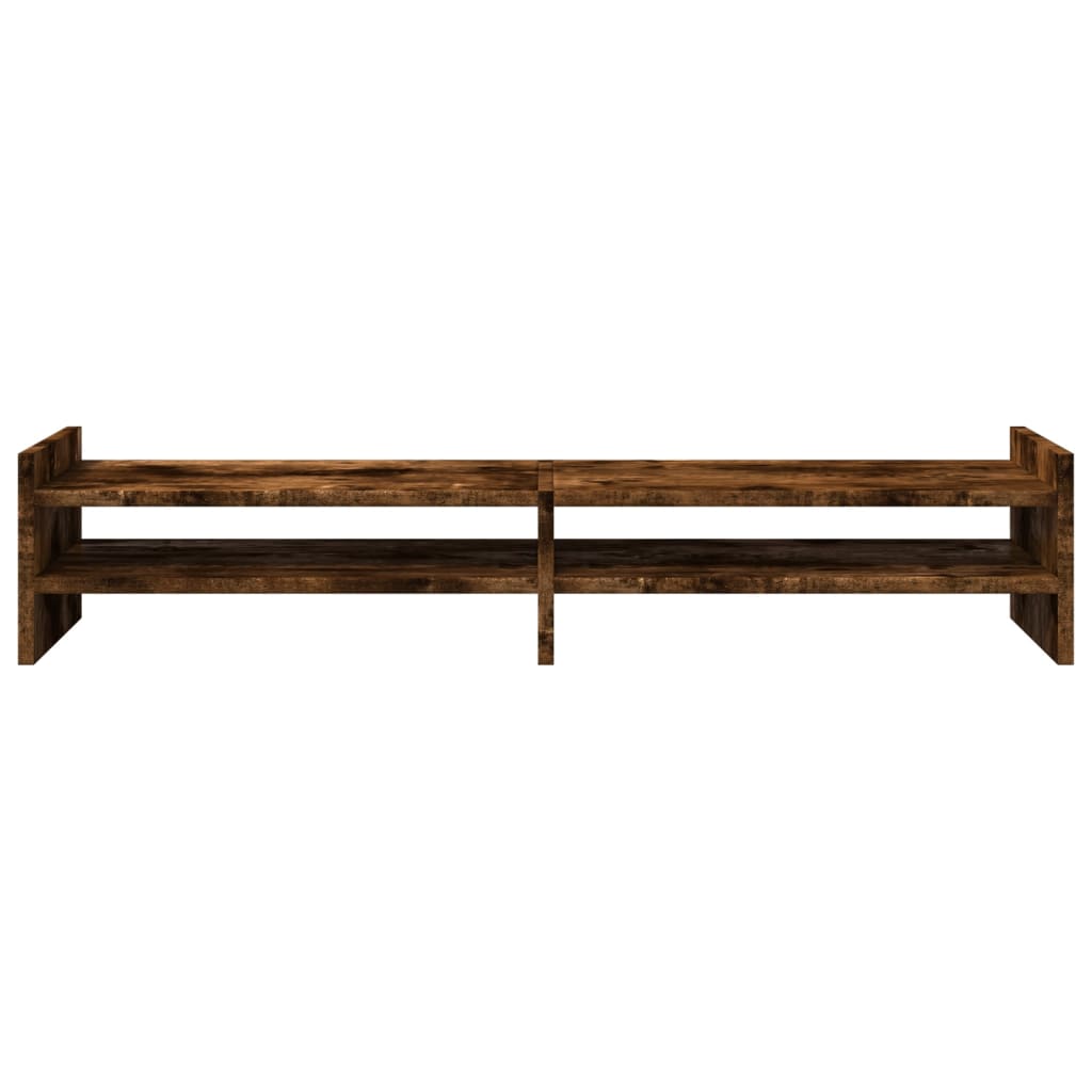 Supporto per Monitor Rovere Fumo 100x27x20 cm Legno Multistrato