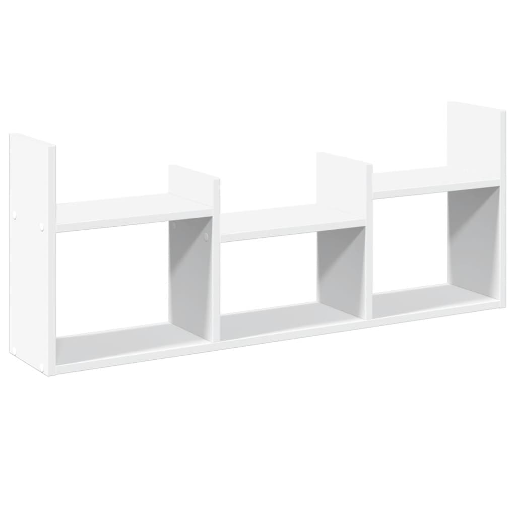 Mobile a Parete 100x18x40 cm Bianco in Legno Multistrato