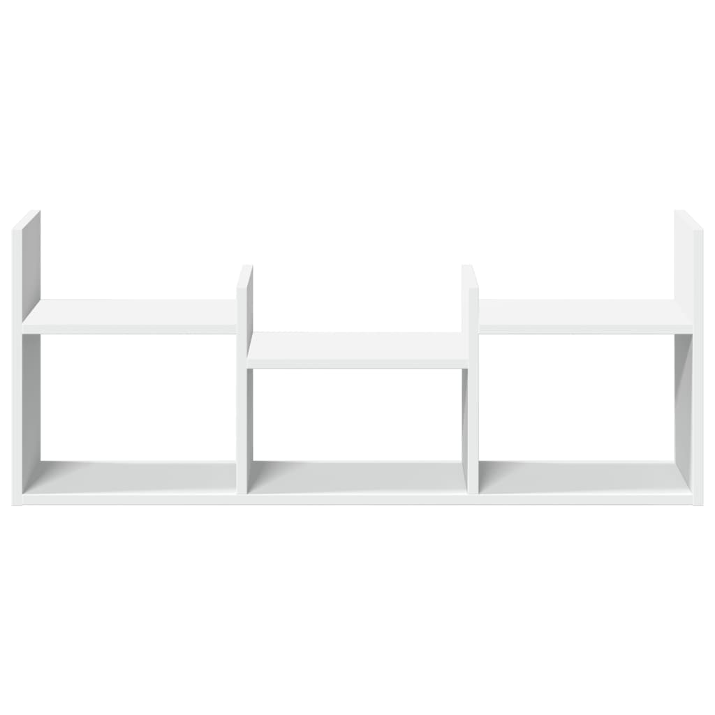 Mobile a Parete 100x18x40 cm Bianco in Legno Multistrato