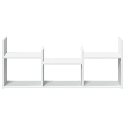Mobile a Parete 100x18x40 cm Bianco in Legno Multistrato