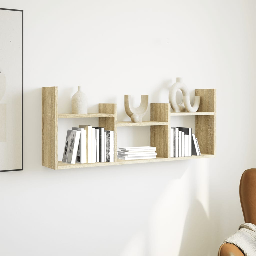 Mobile a Parete 100x18x40 cm Rovere Sonoma in Legno Multistrato