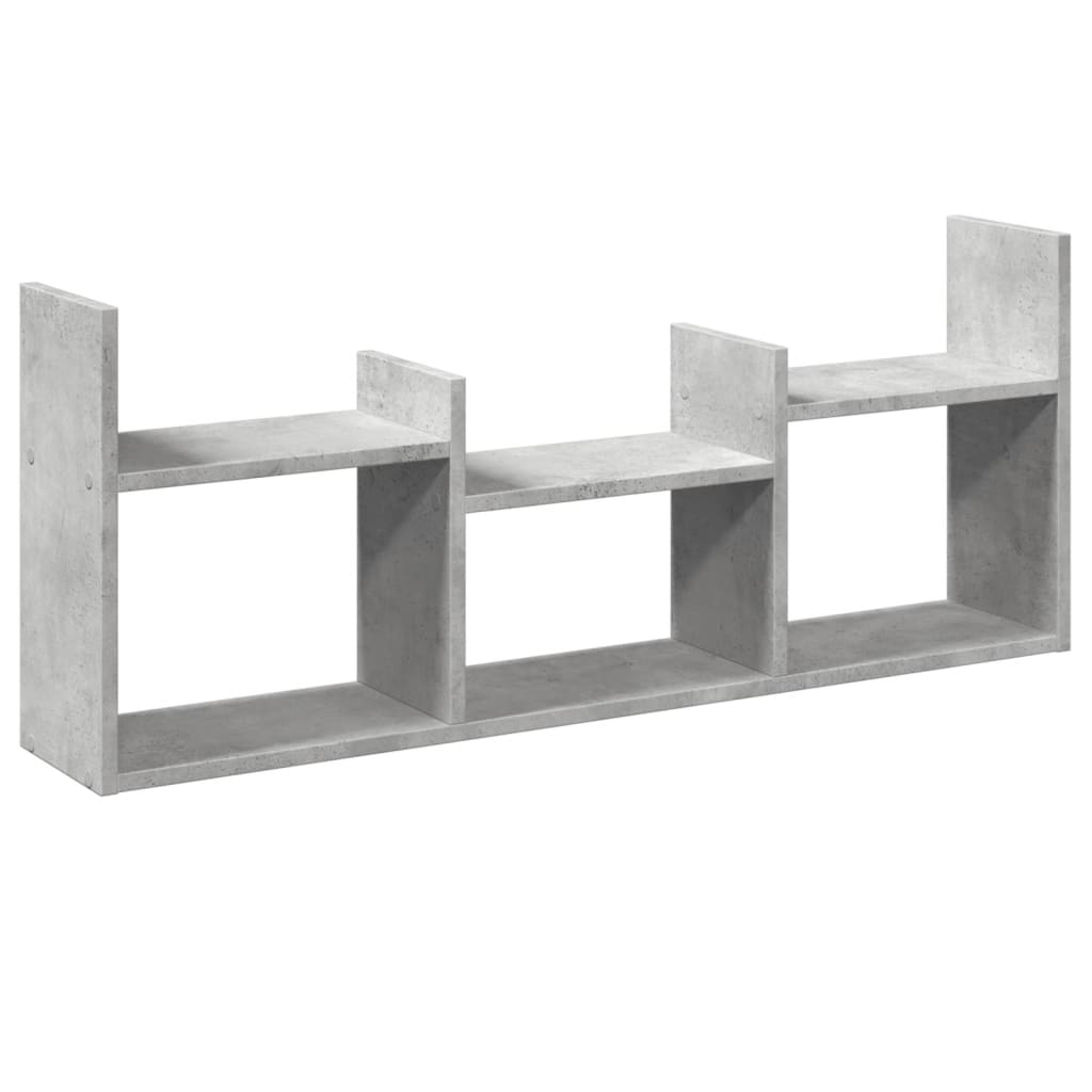 Mobile a Parete 100x18x40 cm Grigio Cemento Legno Multistrato