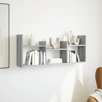 Mobile a Parete 100x18x40 cm Grigio Sonoma in Legno Multistrato