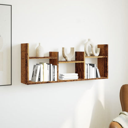Mobile a Parete 100x18x40 cm Legno Antico in Legno Multistrato