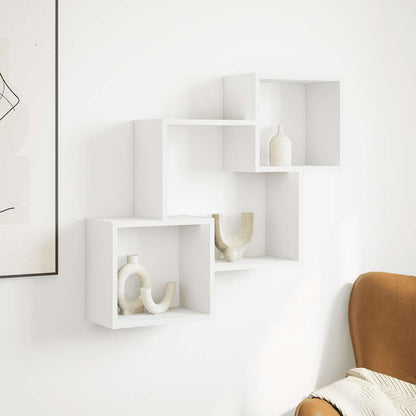 Mobile a Parete 78x18x71 cm Bianco in Legno Multistrato