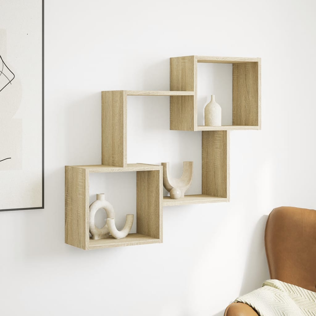 Mobile a Parete 78x18x71 cm Rovere Sonoma in Legno Multistrato