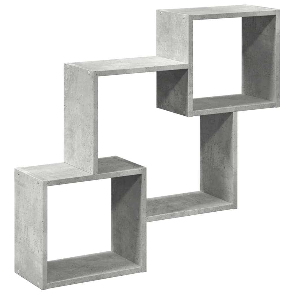 Mobile a Parete 78x18x71 cm Grigio Cemento Legno Multistrato