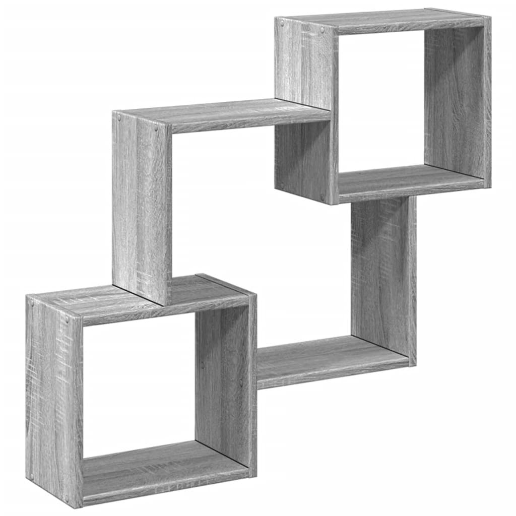 Mobile a Parete 78x18x71 cm Grigio Sonoma in Legno Multistrato