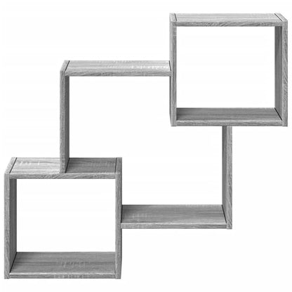 Mobile a Parete 78x18x71 cm Grigio Sonoma in Legno Multistrato