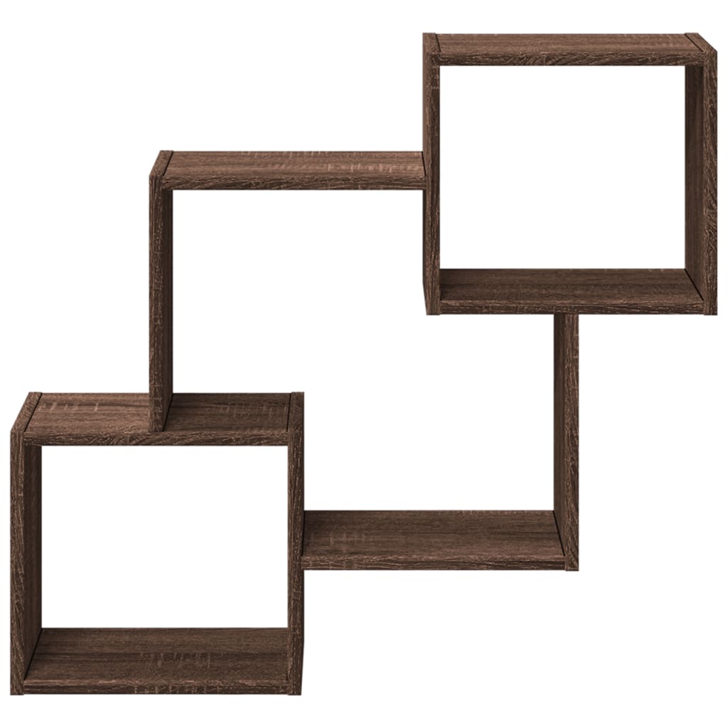 Mobile a Parete 78x18x71 cm Rovere Marrone in Legno Multistrato