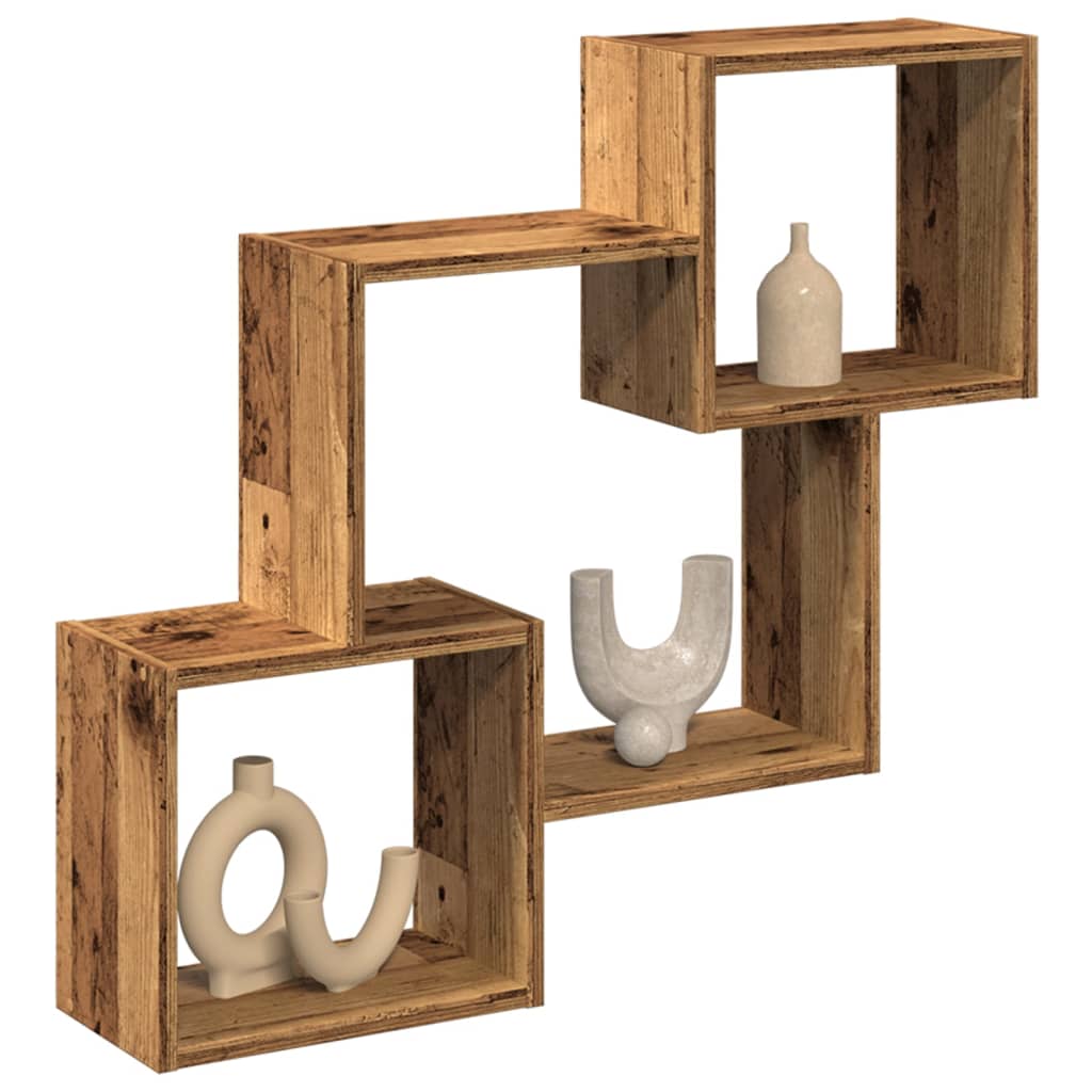 Mobile a Parete 78x18x71 cm Legno Antico in Legno Multistrato