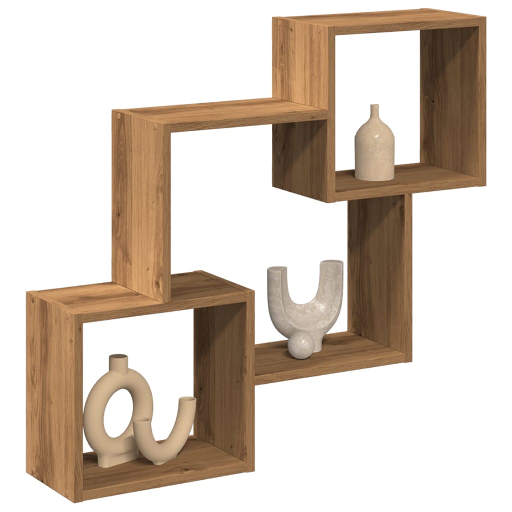 Mobile a Parete 78x18x71 cm Artigianale in Legno Multistrato