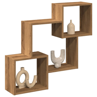 Mobile a Parete 78x18x71 cm Artigianale in Legno Multistrato