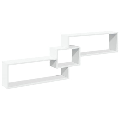 Mobile a Parete 158x18x53 cm Bianco in Legno Multistrato