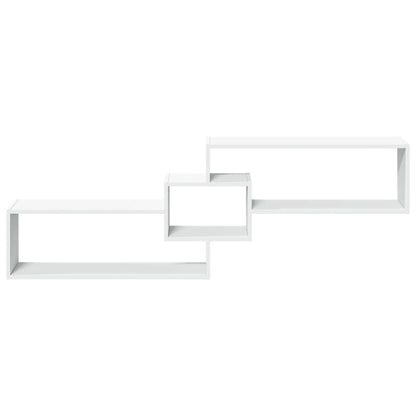 Mobile a Parete 158x18x53 cm Bianco in Legno Multistrato