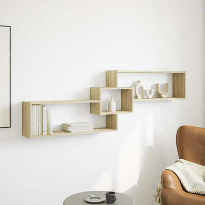 Mobile a Parete 158x18x53 cm Rovere Sonoma in Legno Multistrato