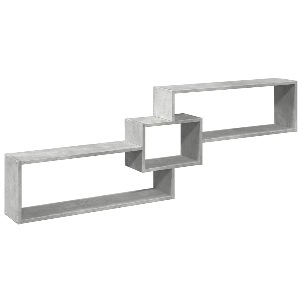 Mobile a Parete 158x18x53cm Grigio Cemento in Legno Multistrato