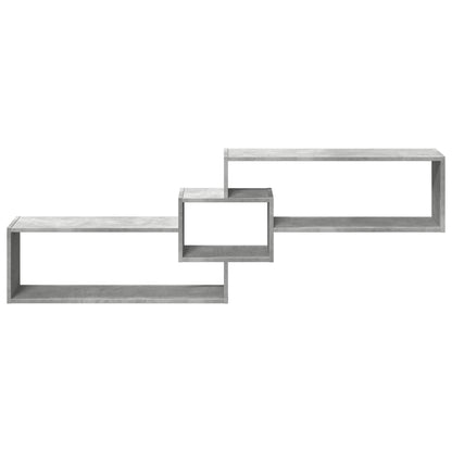 Mobile a Parete 158x18x53cm Grigio Cemento in Legno Multistrato
