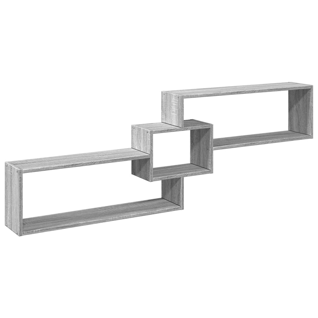 Mobile a Parete 158x18x53 cm Grigio Sonoma in Legno Multistrato