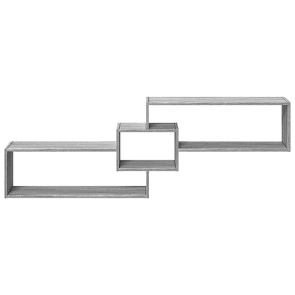 Mobile a Parete 158x18x53 cm Grigio Sonoma in Legno Multistrato
