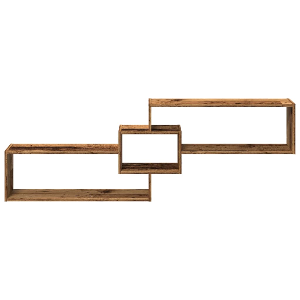 Mobile a Parete 158x18x53 cm Legno Antico in Legno Multistrato