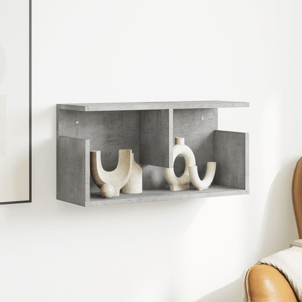 Mobile a Parete 60x20x30 cm Grigio Cemento in Truciolato