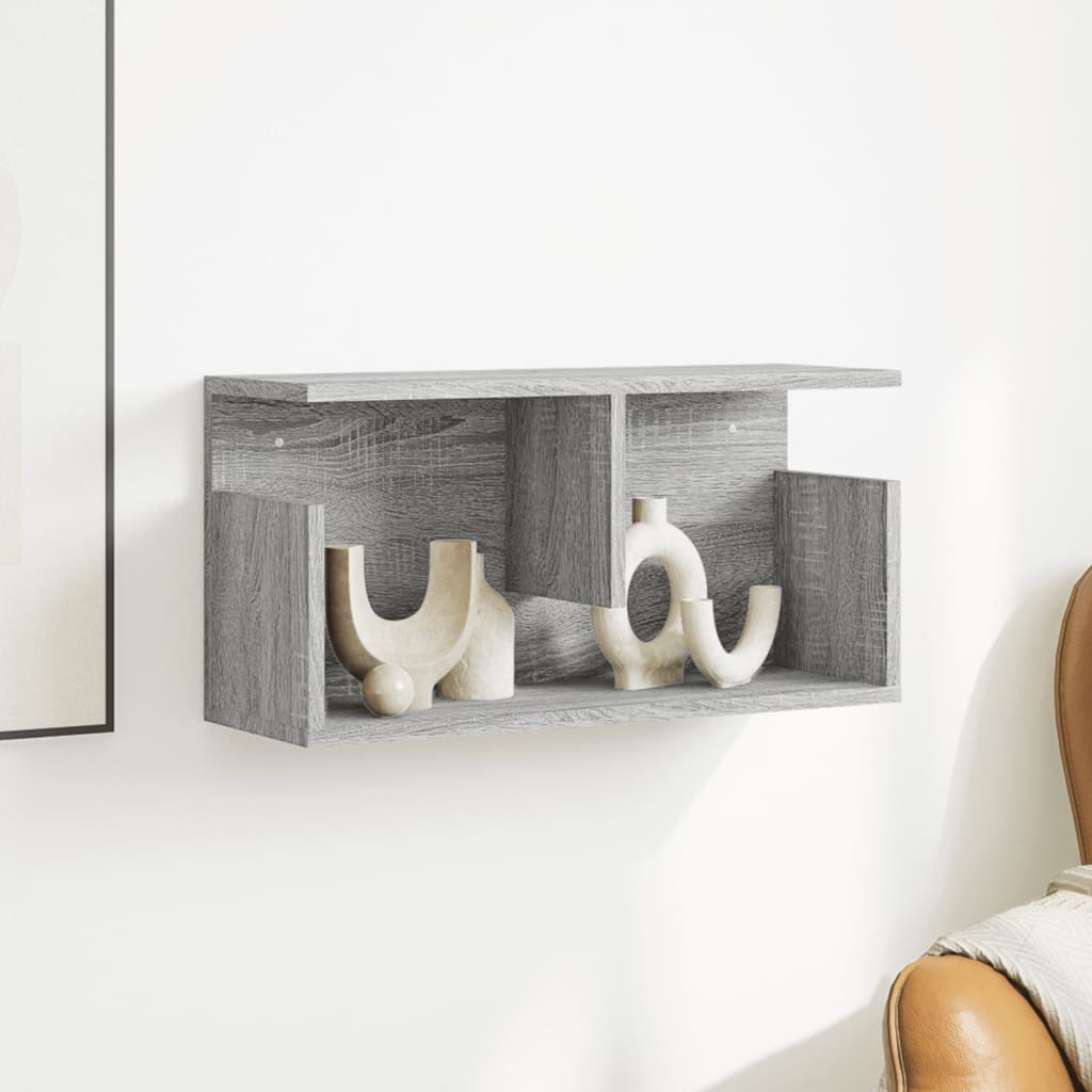 Mobile a Parete 60x20x30 cm Grigio Sonoma in Truciolato