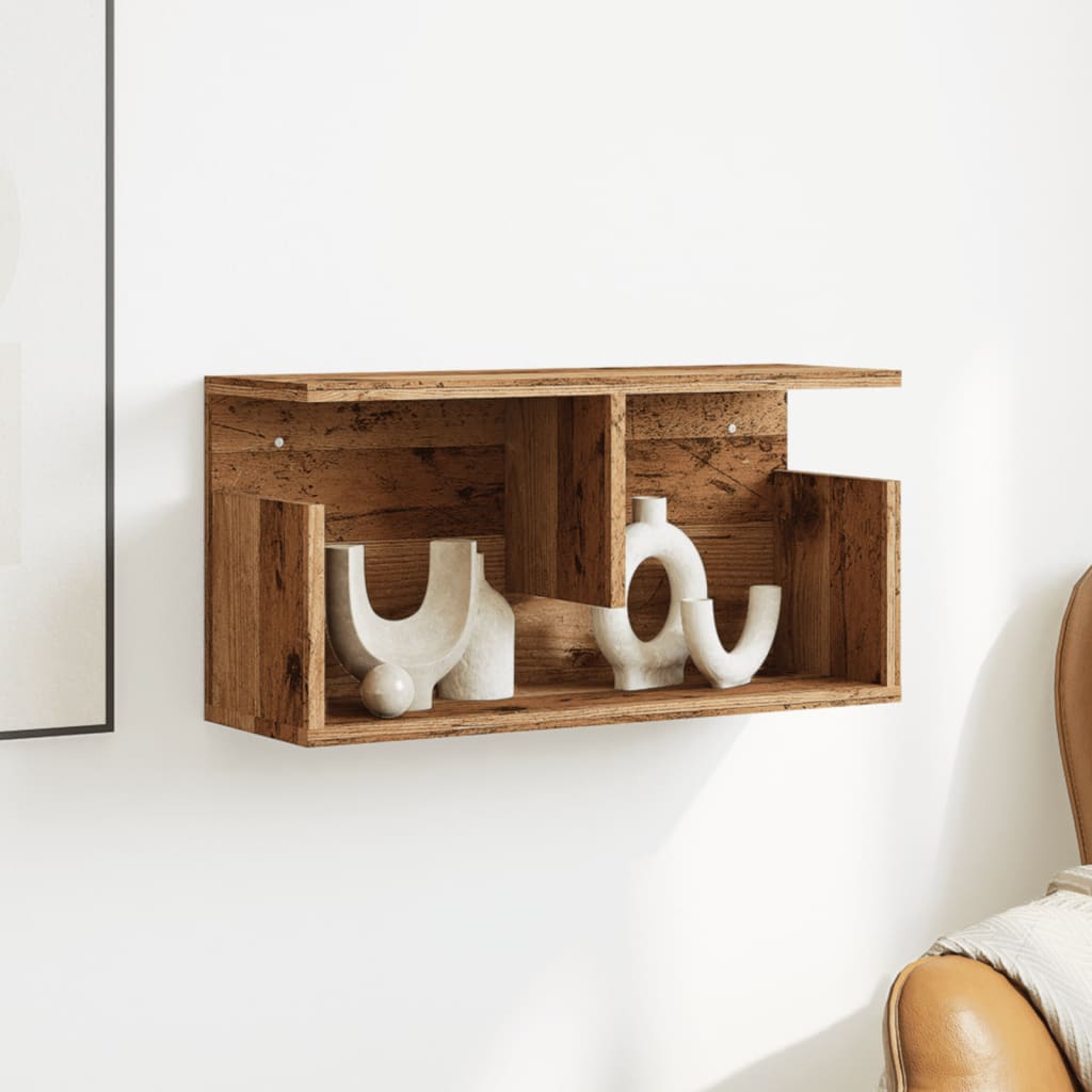 Mobile a Parete 60x20x30 cm Legno Antico in Truciolato
