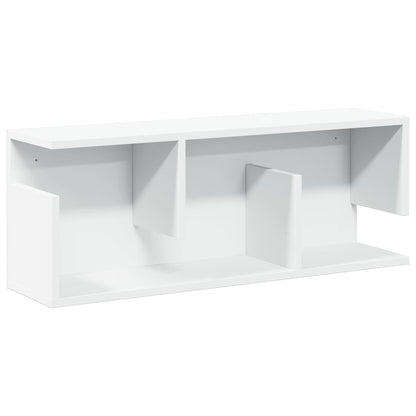 Mobile a Parete 80x20x30 cm Bianco in Legno Multistrato