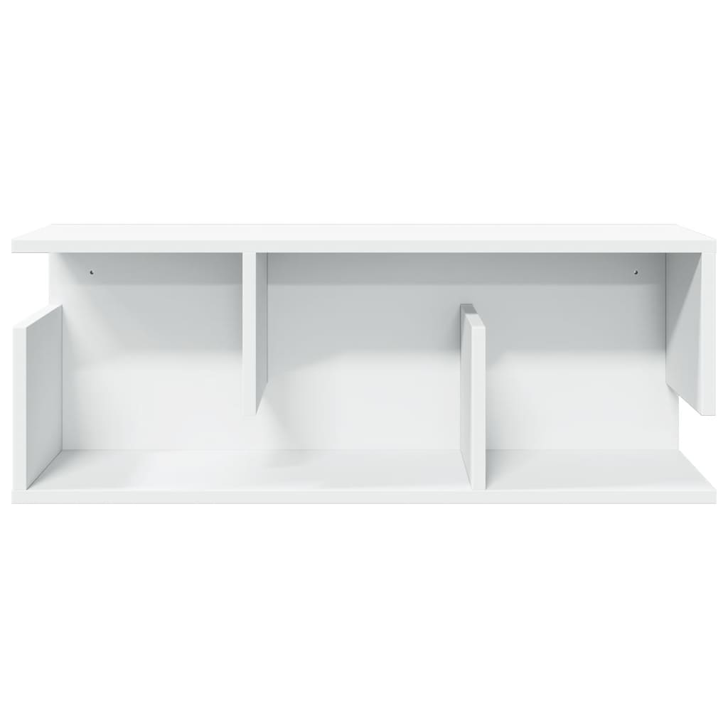 Mobile a Parete 80x20x30 cm Bianco in Legno Multistrato