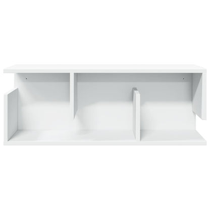 Mobile a Parete 80x20x30 cm Bianco in Legno Multistrato