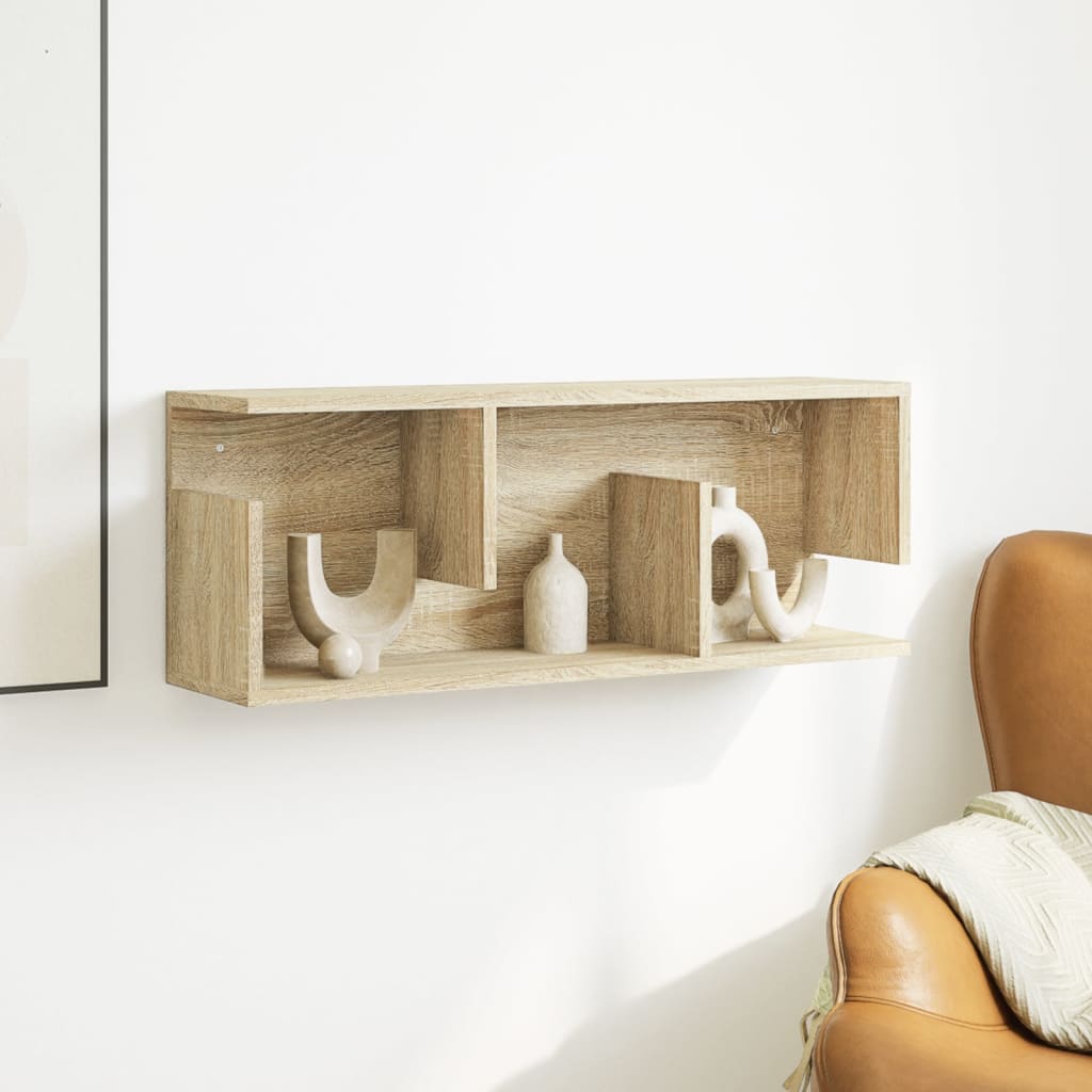 Mobile a Parete 80x20x30 cm Rovere Sonoma in Legno Multistrato