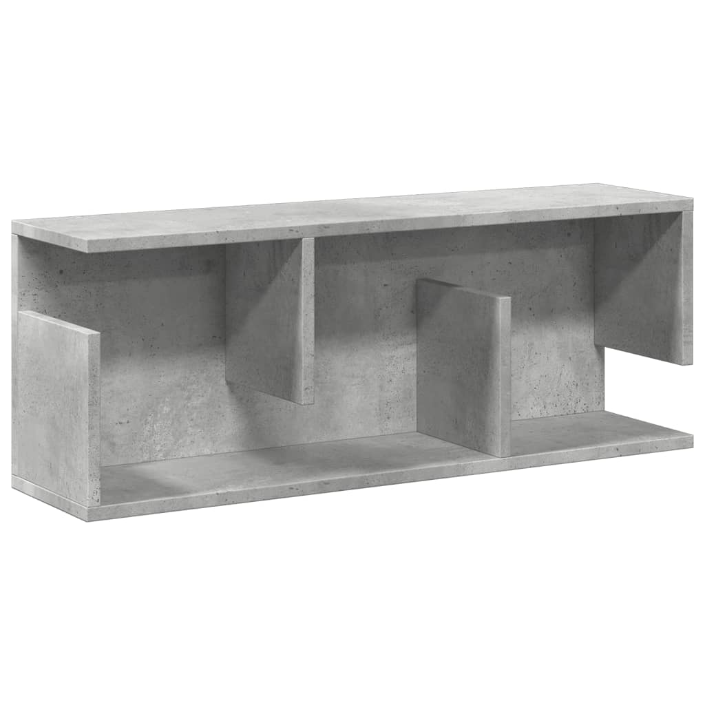Mobile a Parete 80x20x30 cm Grigio Cemento in Legno Multistrato