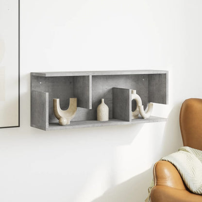Mobile a Parete 80x20x30 cm Grigio Cemento in Legno Multistrato