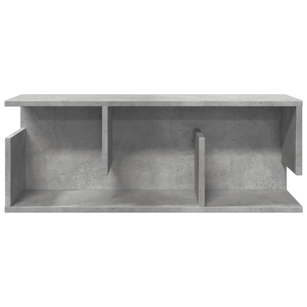 Mobile a Parete 80x20x30 cm Grigio Cemento in Legno Multistrato