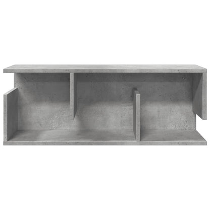 Mobile a Parete 80x20x30 cm Grigio Cemento in Legno Multistrato