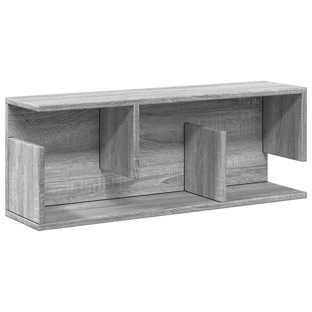 Mobile a Parete 80x20x30 cm Grigio Sonoma in Legno Multistrato