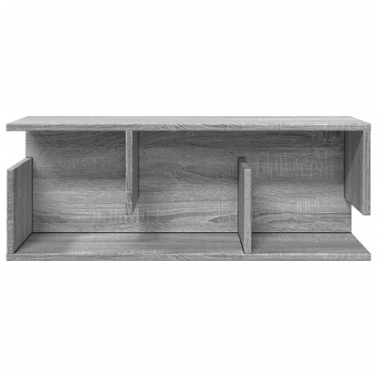 Mobile a Parete 80x20x30 cm Grigio Sonoma in Legno Multistrato