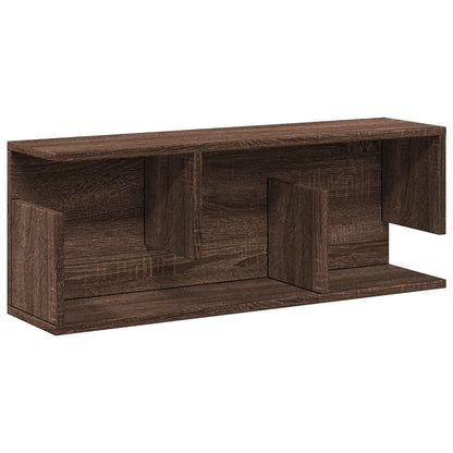 Mobile a Parete 80x20x30 cm Rovere Marrone in Legno Multistrato