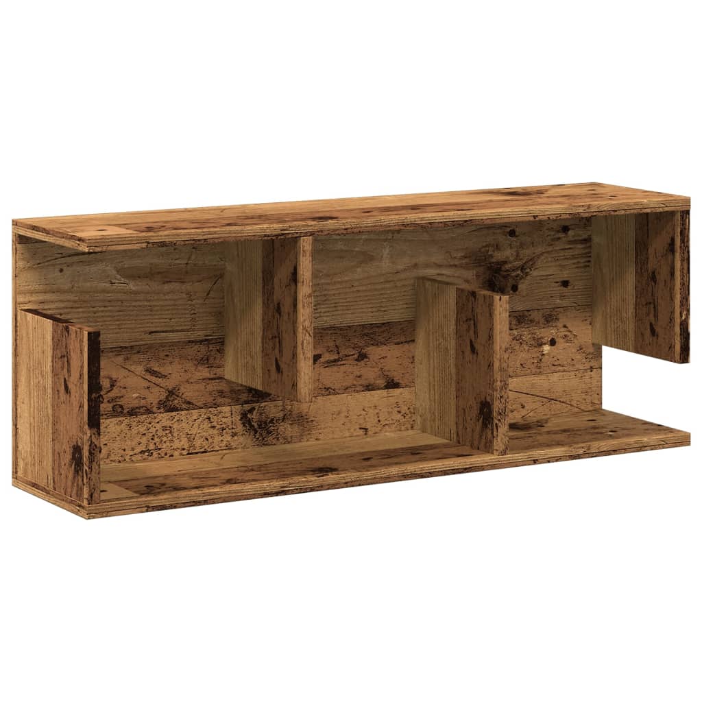 Mobile a Parete 80x20x30 cm Legno Antico in Legno Multistrato