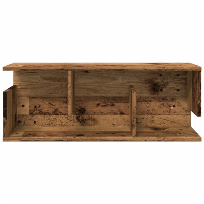 Mobile a Parete 80x20x30 cm Legno Antico in Legno Multistrato
