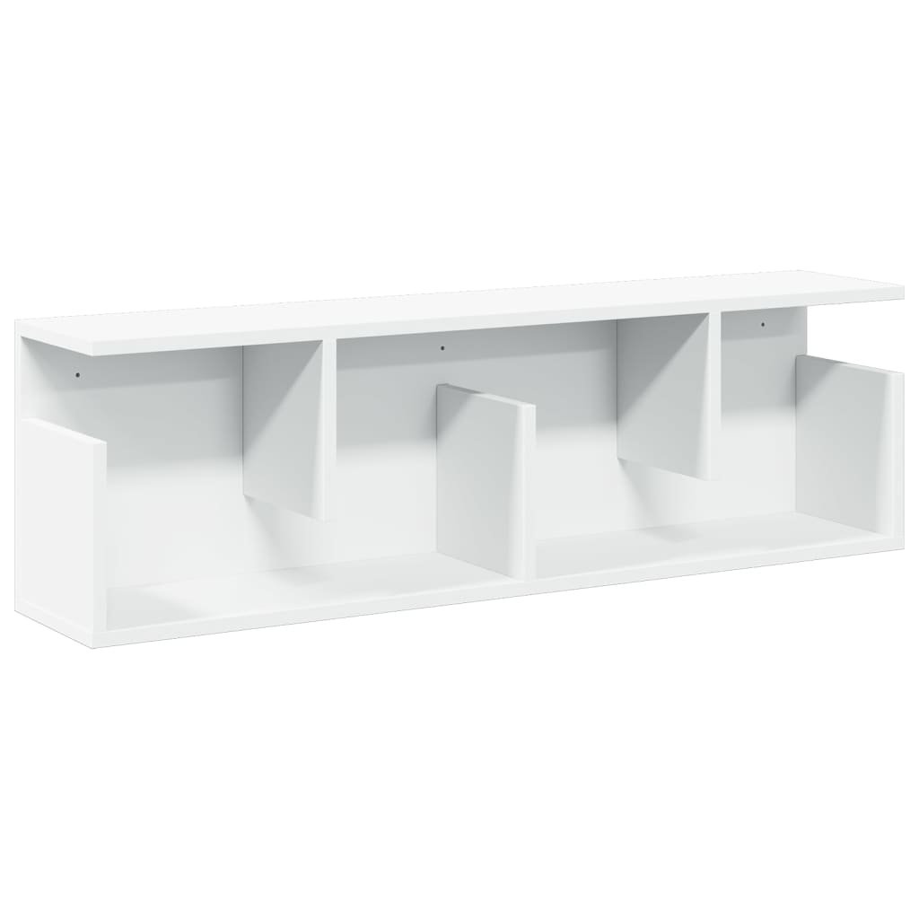 Mobile a Parete 100x20x30 cm Bianco in Legno Multistrato