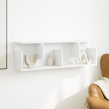 Mobile a Parete 100x20x30 cm Bianco in Legno Multistrato