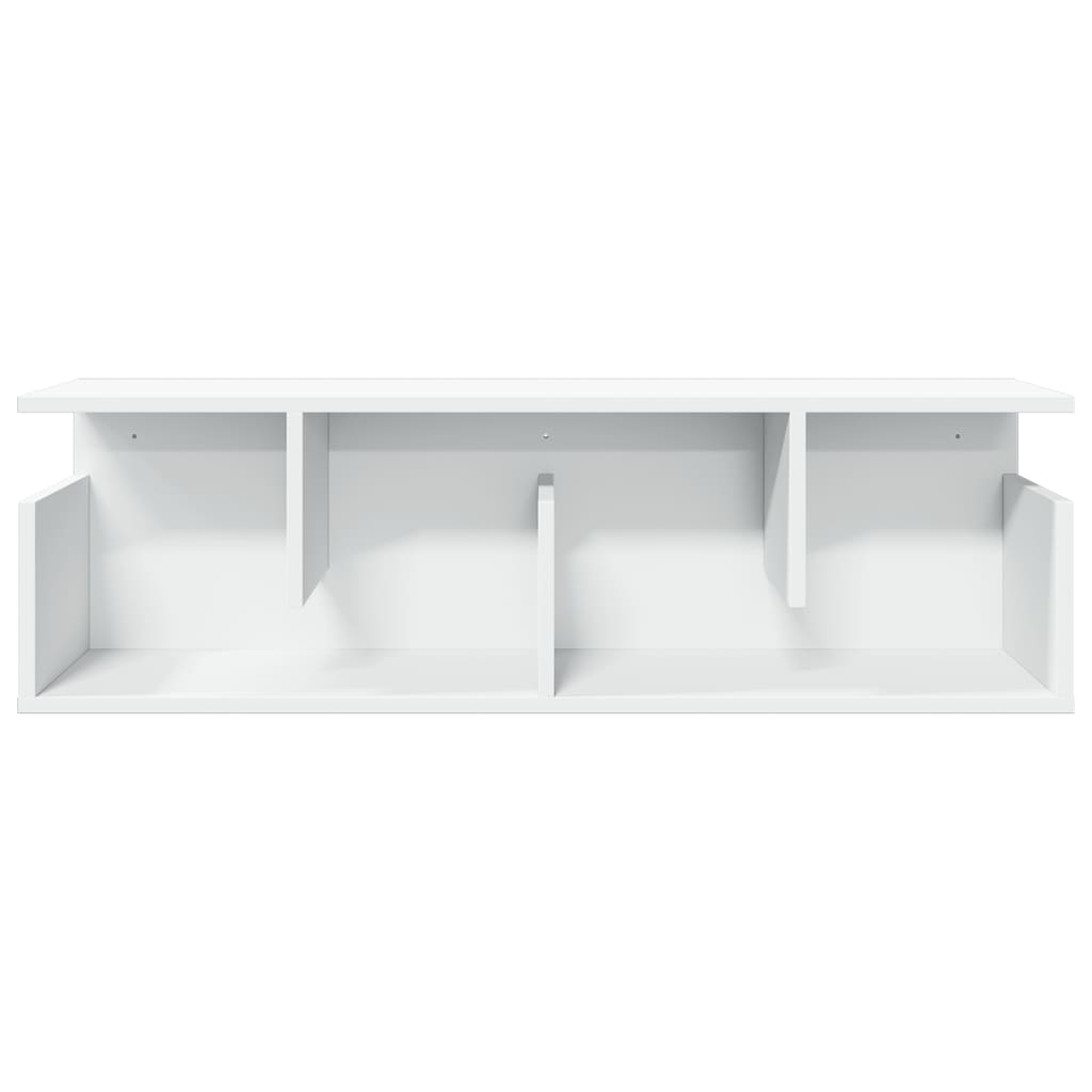 Mobile a Parete 100x20x30 cm Bianco in Legno Multistrato