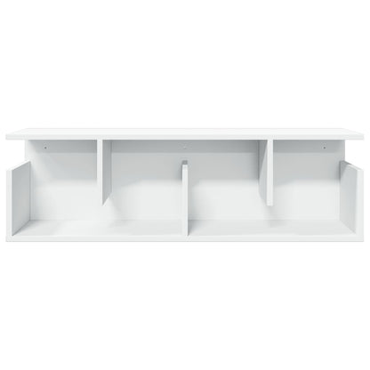 Mobile a Parete 100x20x30 cm Bianco in Legno Multistrato