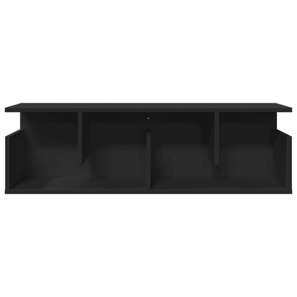 Mobile a Parete 100x20x30 cm Nero in Legno Multistrato