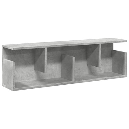 Mobile a Parete 100x20x30cm Grigio Cemento in Legno Multistrato