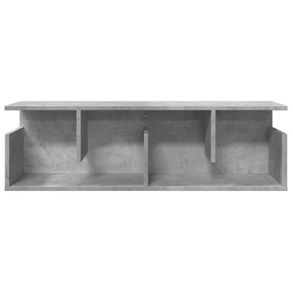 Mobile a Parete 100x20x30cm Grigio Cemento in Legno Multistrato