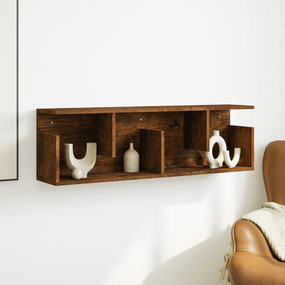 Mobile a Parete 100x20x30 cm Rovere Fumo in Legno Multistrato